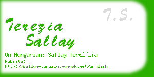 terezia sallay business card